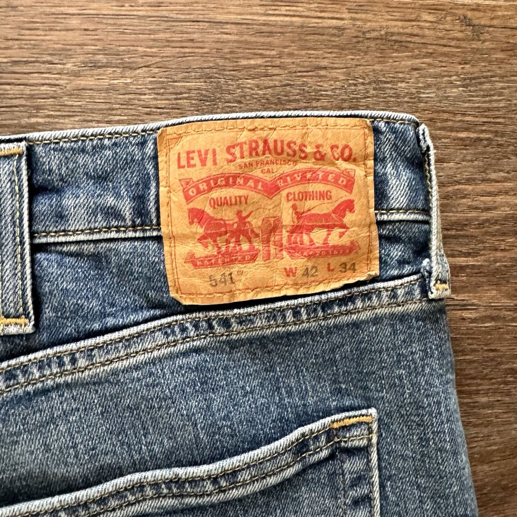 Levi's Levi’s 541 Athletic Taper Jeans Men Blue 42x34 Light Wash Denim NWT Regular Inseam 34 Streetwear Fit: Athletic Size US 42 / EU 58 - 7 Thumbnail