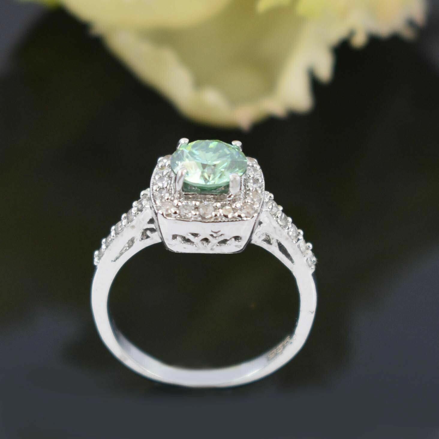 Handmade Hand Made Sterling Silver Blue Diamond Pave Ring 1.20 Cts Size ONE SIZE - 4 Thumbnail