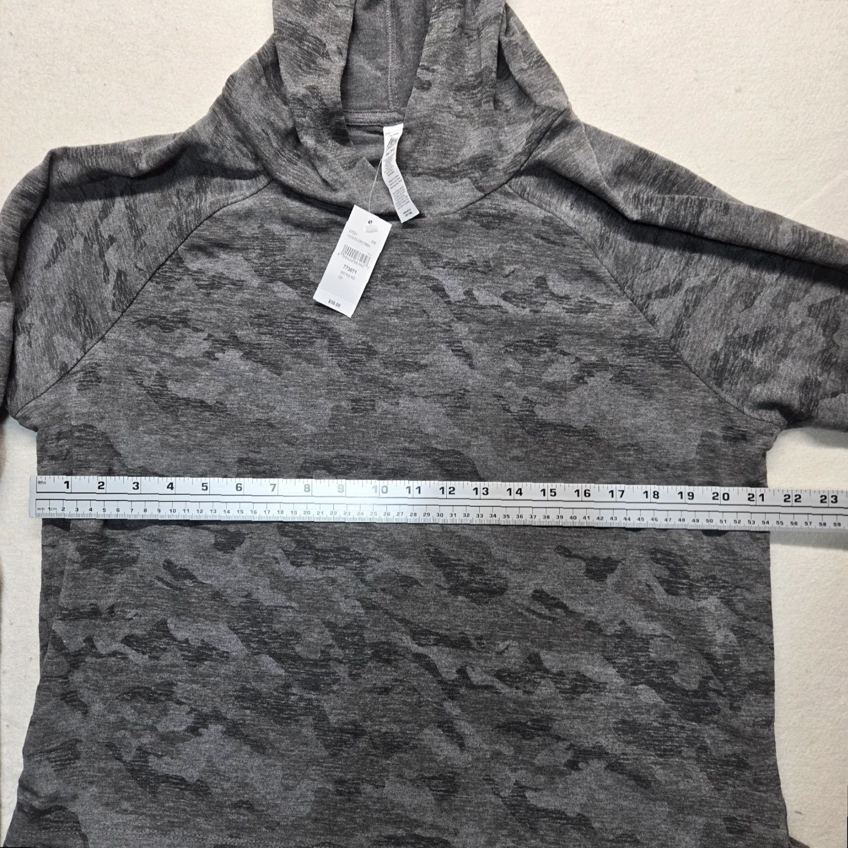 Vintage RBX Sweatshirt Women XL Gray Camo Active Pullover Long Sleeve Round Neck Knit Winter Fall Spring Slim Stretch Hoodie MVP: NEW Size XL / US 12-14 / IT 48-50 - 4 Thumbnail