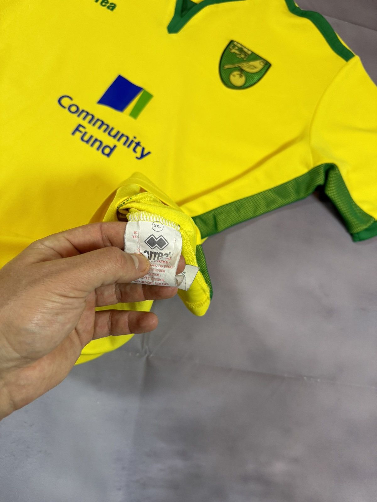Errea × Vintage Vintage Norwich City 2016/17 Errea Soccer Jersey Blokcore Size US XXL / EU 58 / 5 - 10 Thumbnail