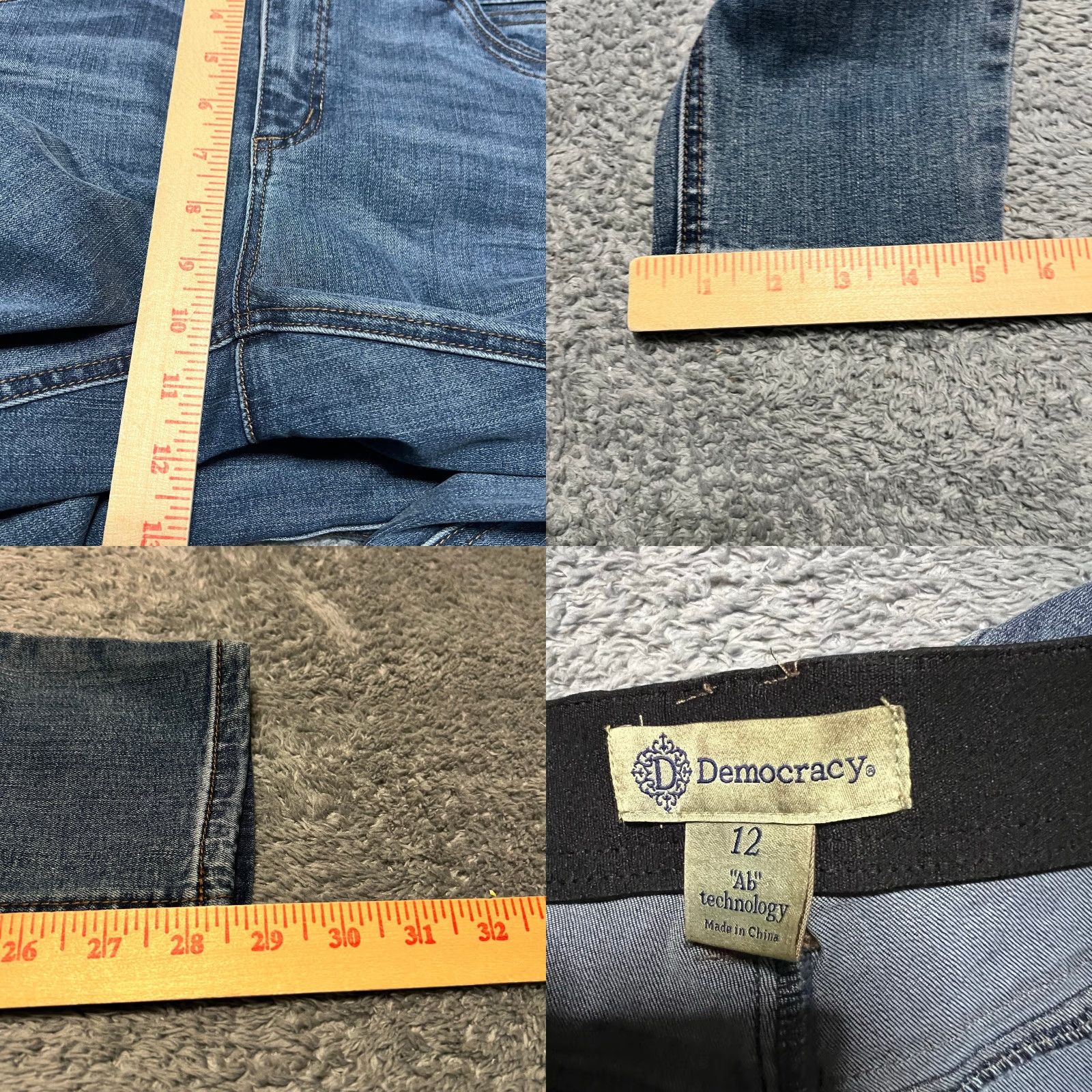 Vintage Democracy Jeans Womens 12 Ab Solution Skinny Ankle High Rise Blue (34x28.5) Size 34" / US 12 / IT 48 - 8 Thumbnail