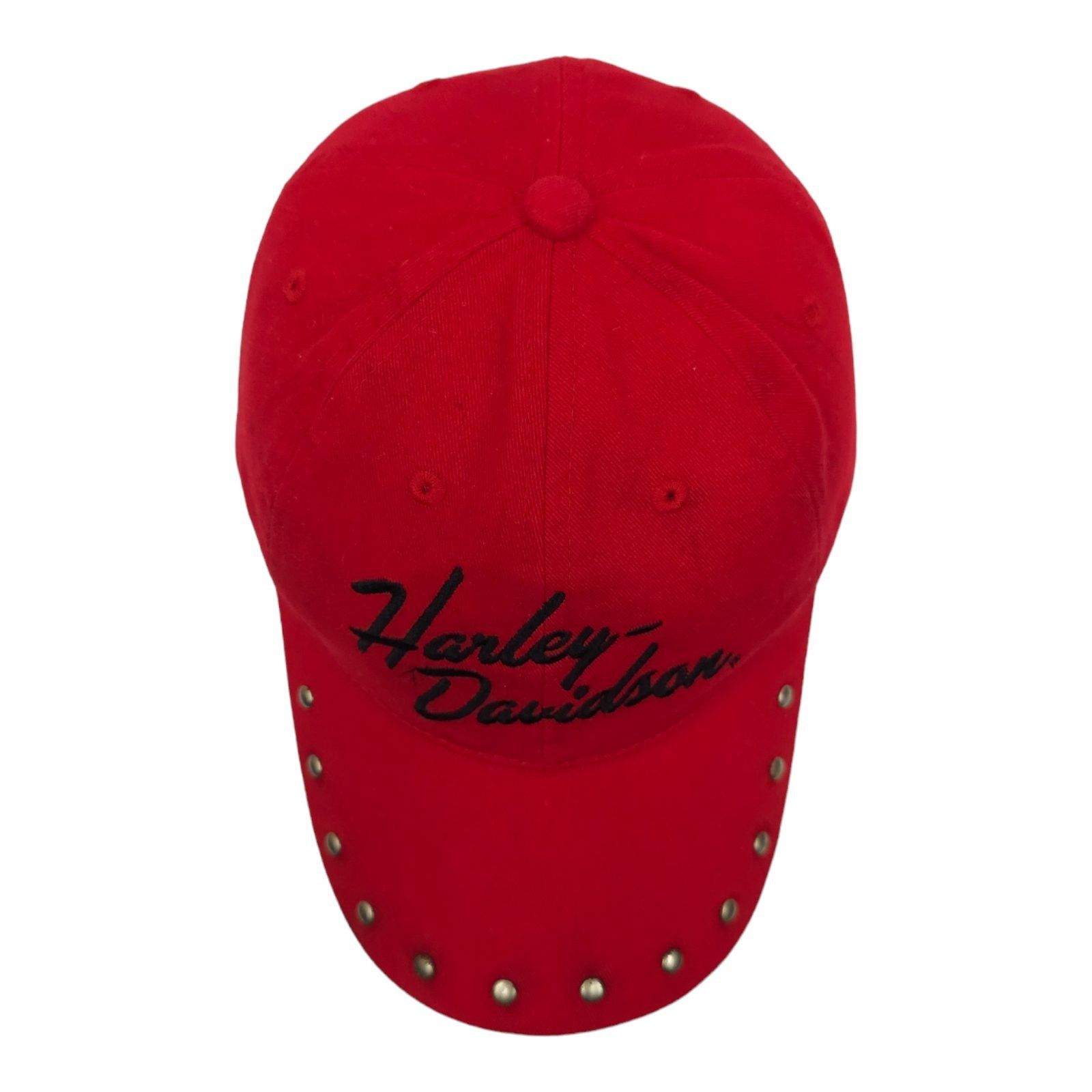 Harley Davidson Harley Davidson Embroidered Red Adjustable Tuck Strap Cap Size ONE SIZE - 6 Thumbnail