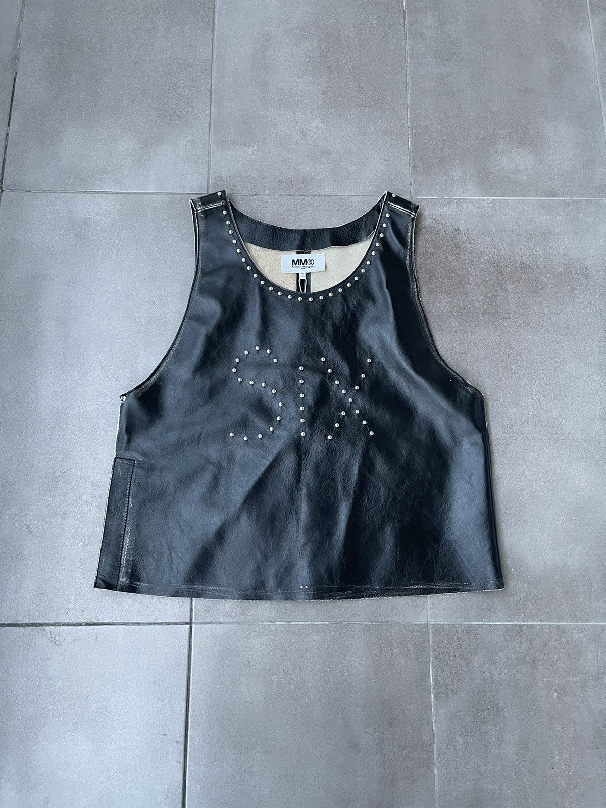 Maison Margiela !DS! SS22 Maison Margiela Studded "SIX" Leather Vest Top Size M / US 6-8 / IT 42-44 - 2 Thumbnail