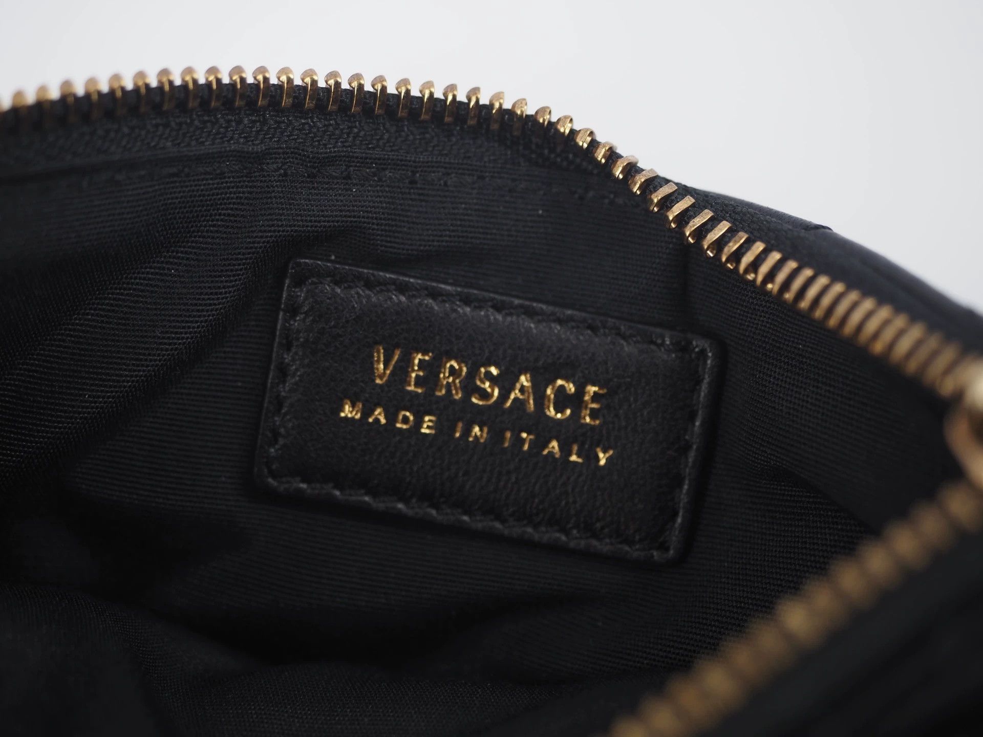 Versace Versace Black Medusa Check Coin Purse Mini Pouch Size ONE SIZE - 4 Thumbnail