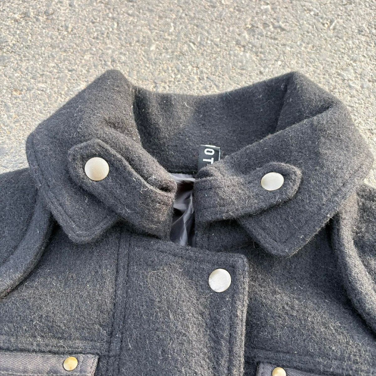 Japanese Brand ERIOT Wool Military Utility Coat Black Y2K Gothic Size S / US 4 / IT 40 - 6 Thumbnail