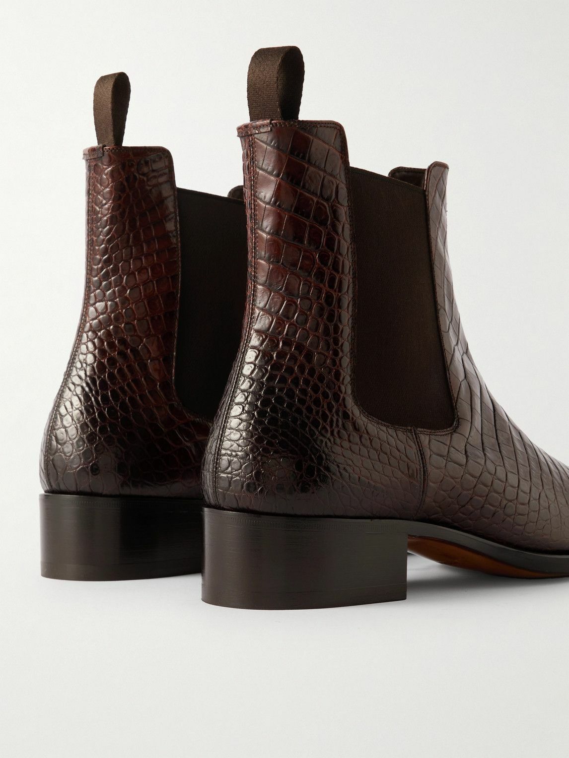 Tom Ford o1sndg0126 Size: 9 TF / Croc-Effect Leather Chelsea Boots Size US 9 / EU 42 - 5 Thumbnail