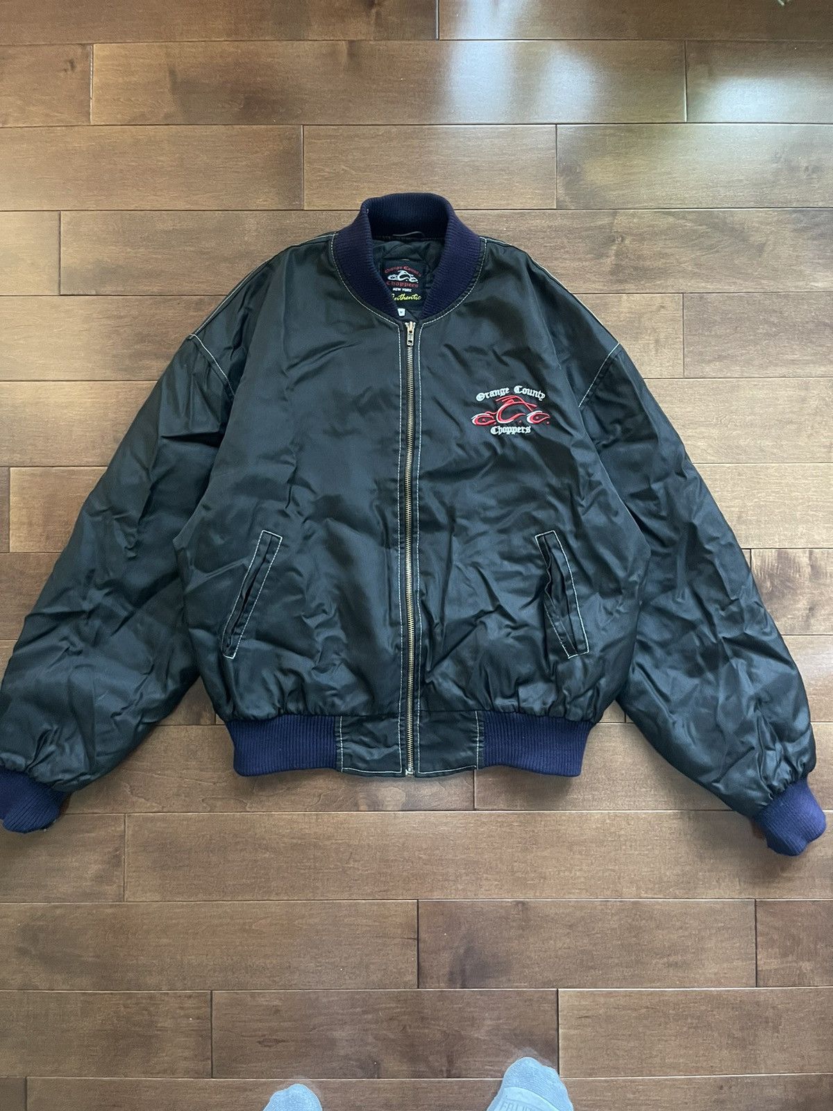 Harley Davidson × Vintage Vintage Orange County Choppers Bomber Jacket Size US M / EU 48-50 / 2 - 2 Thumbnail