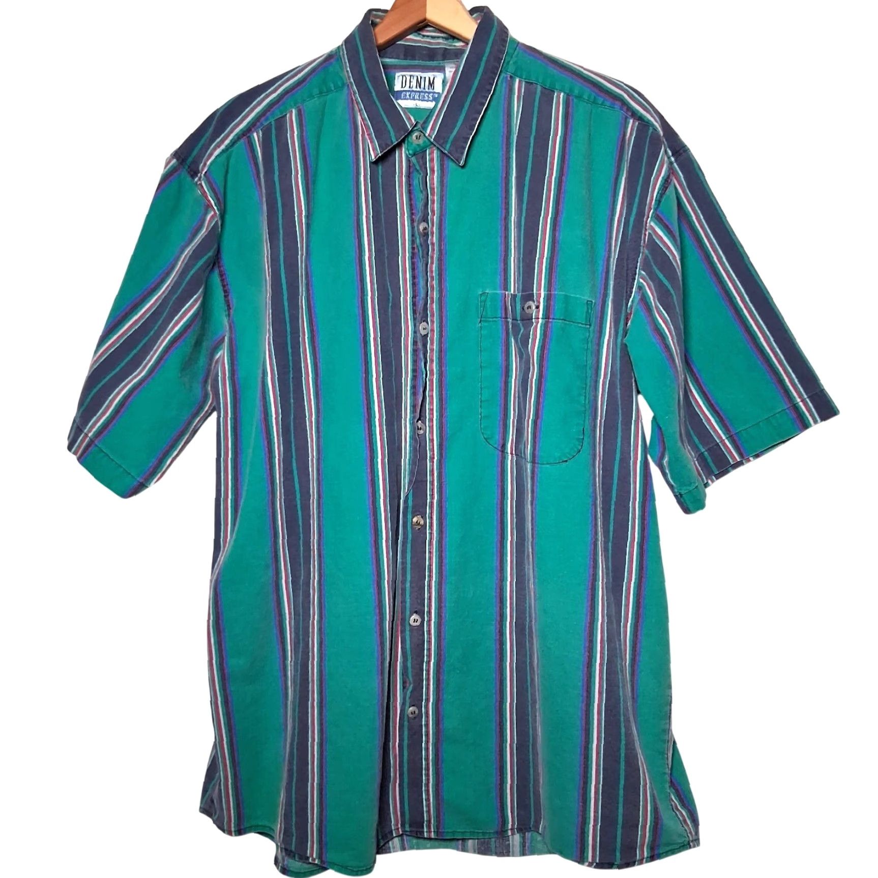 Express VINTAGE Express Shirt Men L Denim Size US L / EU 52-54 / 3 - 2 Thumbnail