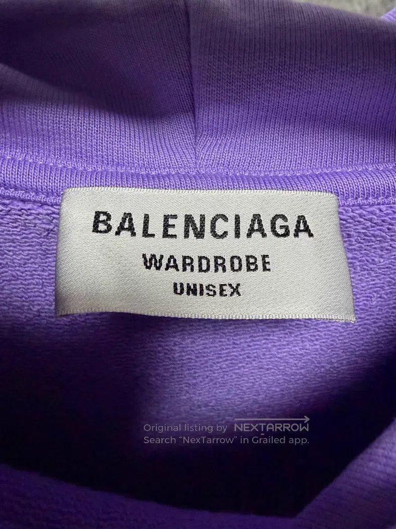 Balenciaga Balenciaga Purple Hoodie Size US L / EU 52-54 / 3 - 3 Thumbnail
