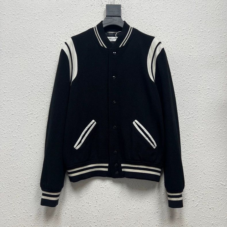 Yves Saint Laurent SAINT LAURENT Black and white patchwork wool patchwork Tedd Size US M / EU 48-50 / 2 - 1 Thumbnail