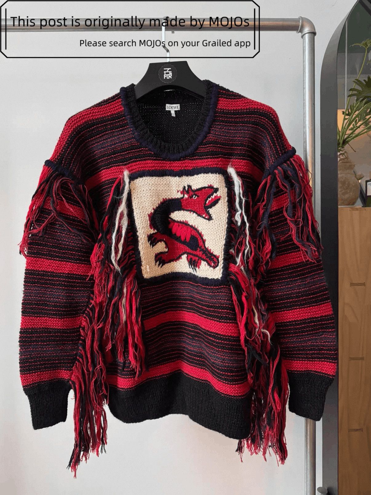 Loewe Loewe Dragon Pattern Knitwear mojos1358124 Size US S / EU 44-46 / 1 - 1 Thumbnail