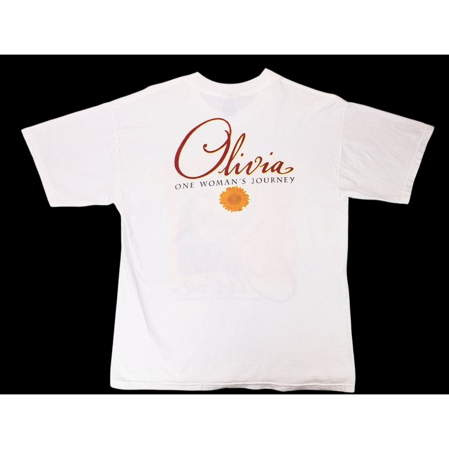 Gildan Vintage Olivia Newton-John One Woman's Journey T-Shirt White Size US L / EU 52-54 / 3 - 2 Thumbnail
