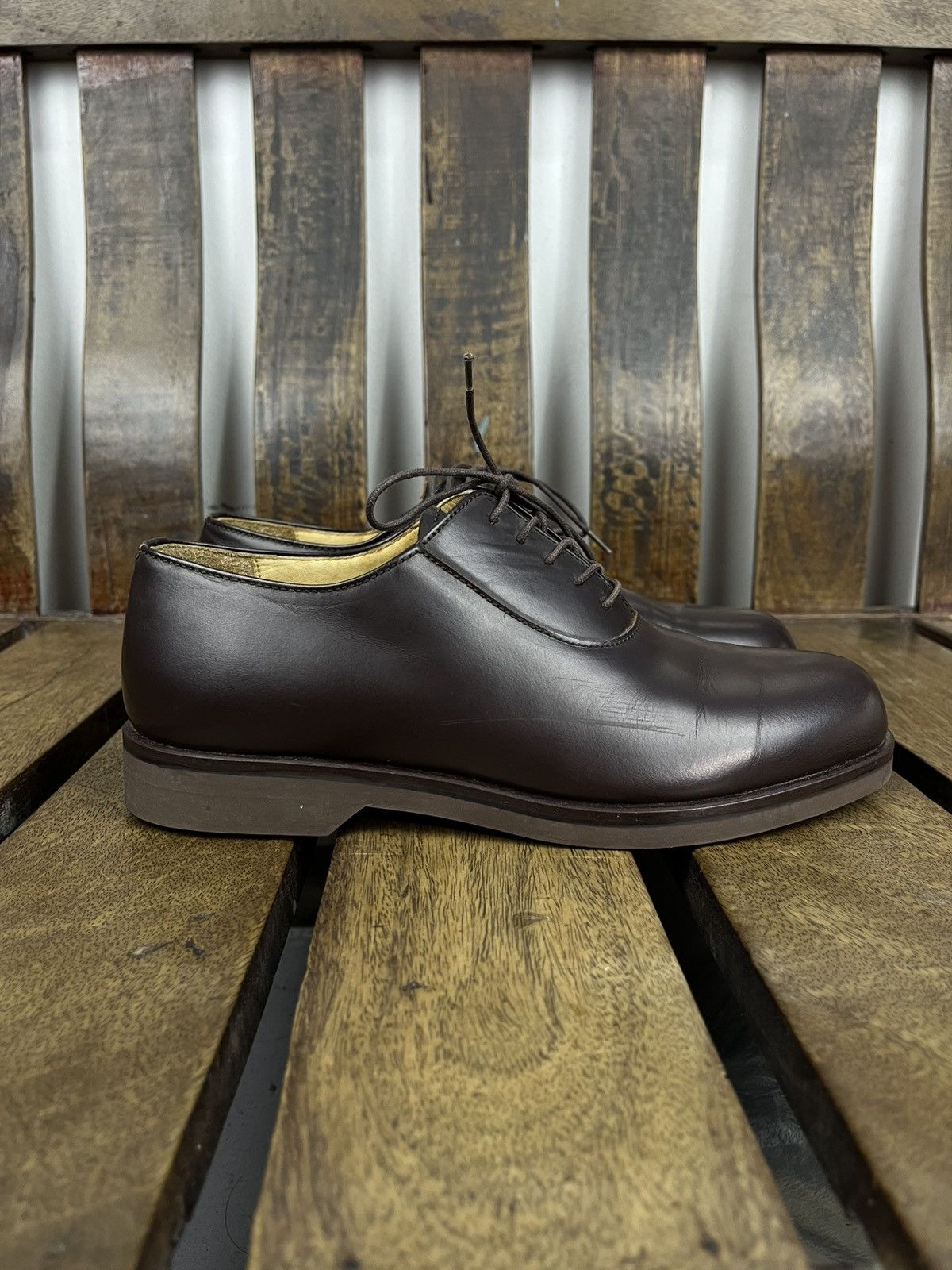 Yohji Yamamoto Yohji Yamamoto Costume d’Homme AW1992 Leather Derby Shoes Size US 7 / EU 40 - 4 Thumbnail