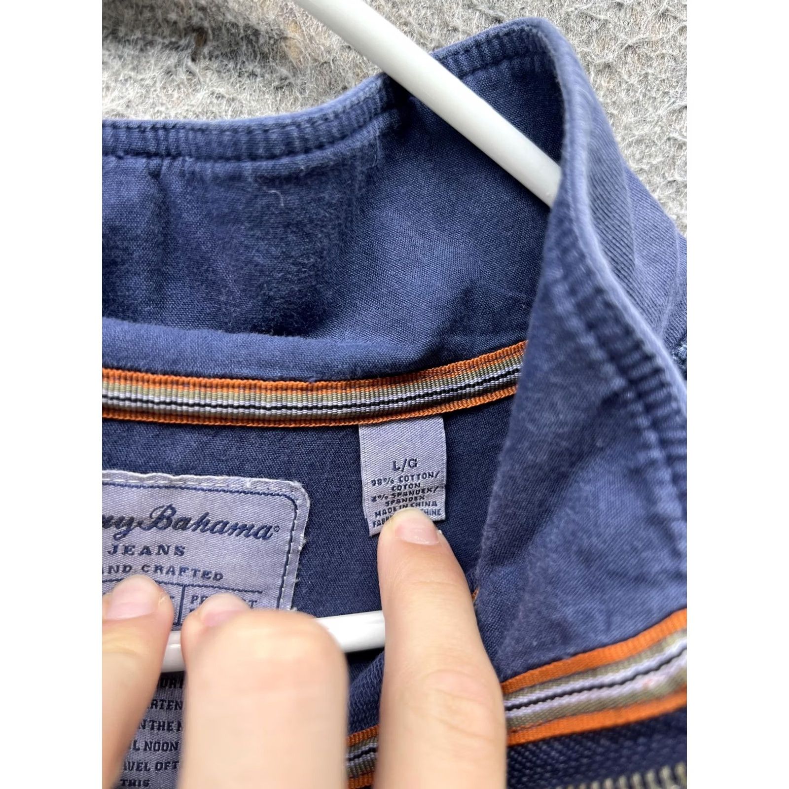 Tommy Bahama Tommy Bahama Sweater Mens L Blue 1/4 Zip Mock Neck Cotton Knit Pullover Size US L / EU 52-54 / 3 - 6 Thumbnail