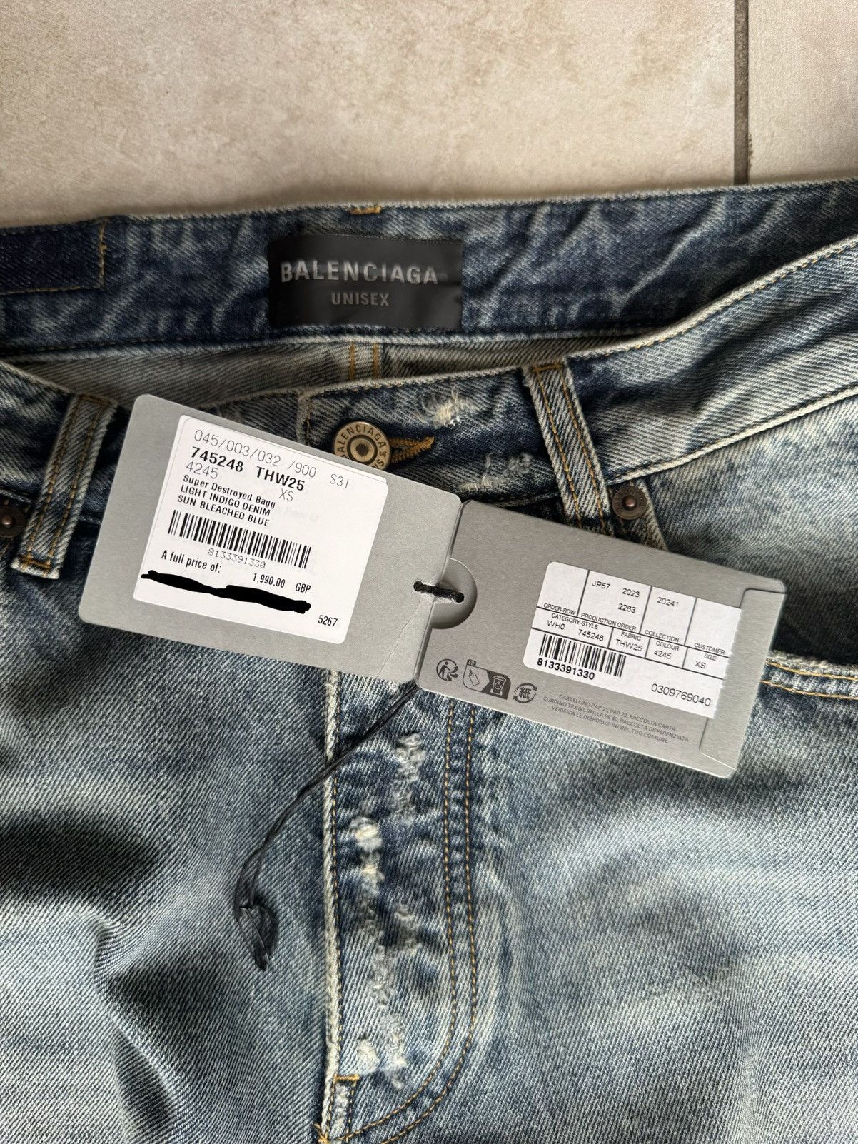 Balenciaga Balenciaga Super Destroyed Denim Size US 32 / EU 48 - 3 Thumbnail