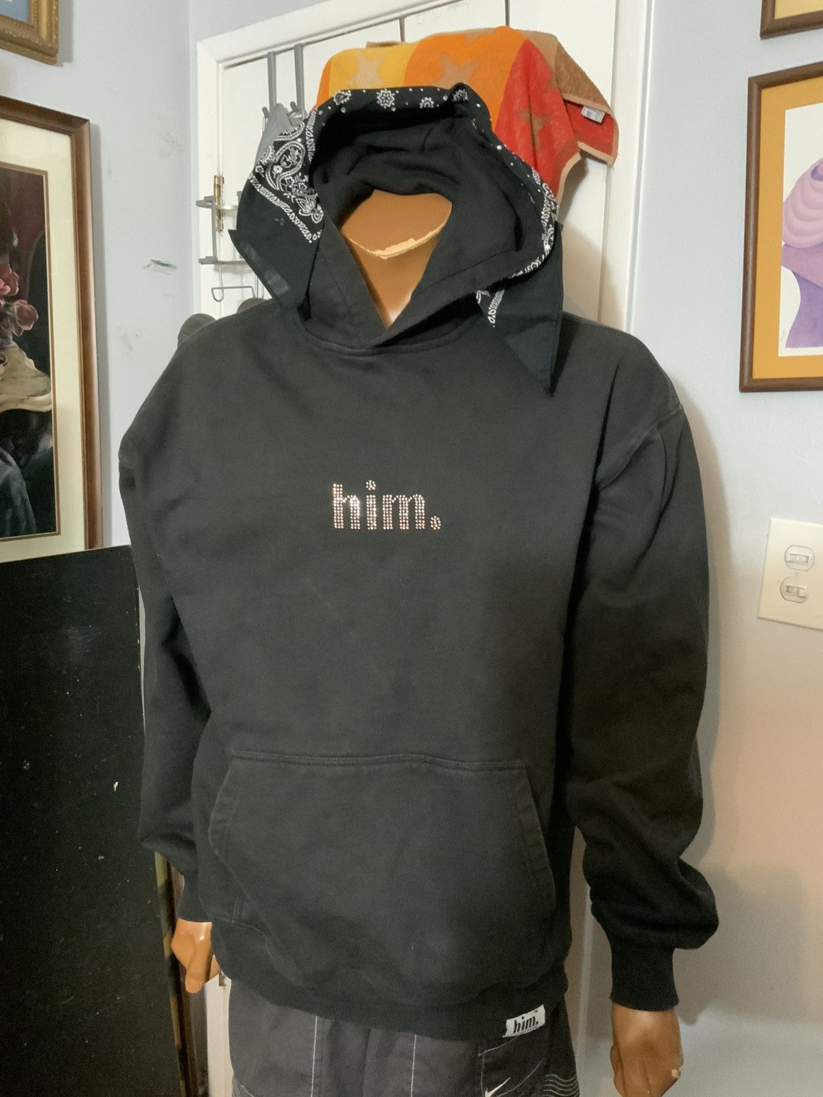 Other Collin Him Rhinestone Paisley Bandana Heavyweight Hoodie Size US XL / EU 56 / 4 - 12 Thumbnail