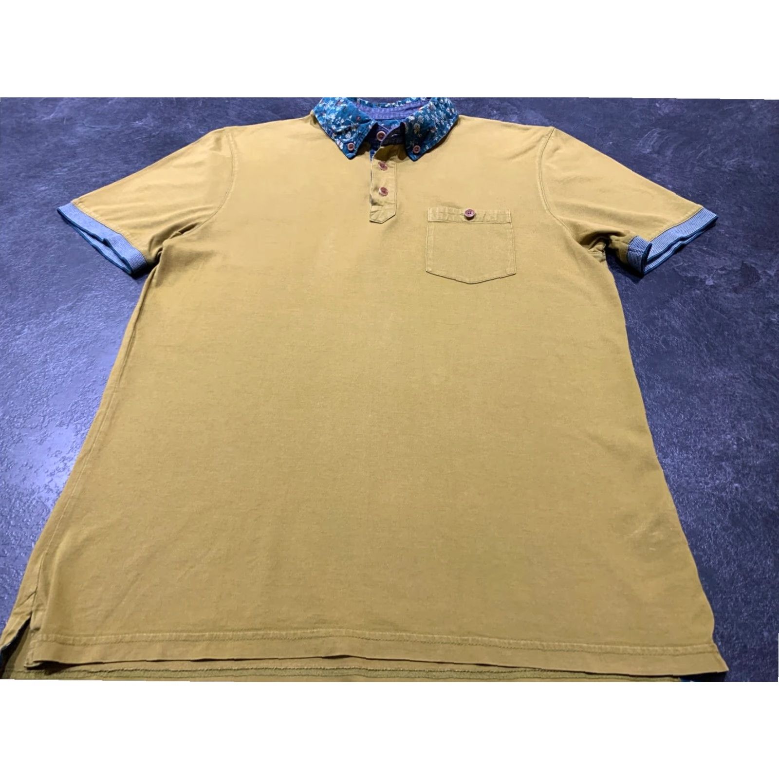 Ted Baker Ted Baker Mens Polo Shirt Short Sleeve Multicolor Floral Preppy Regular Fit Medium Size US S / EU 44-46 / 1 - 2 Thumbnail
