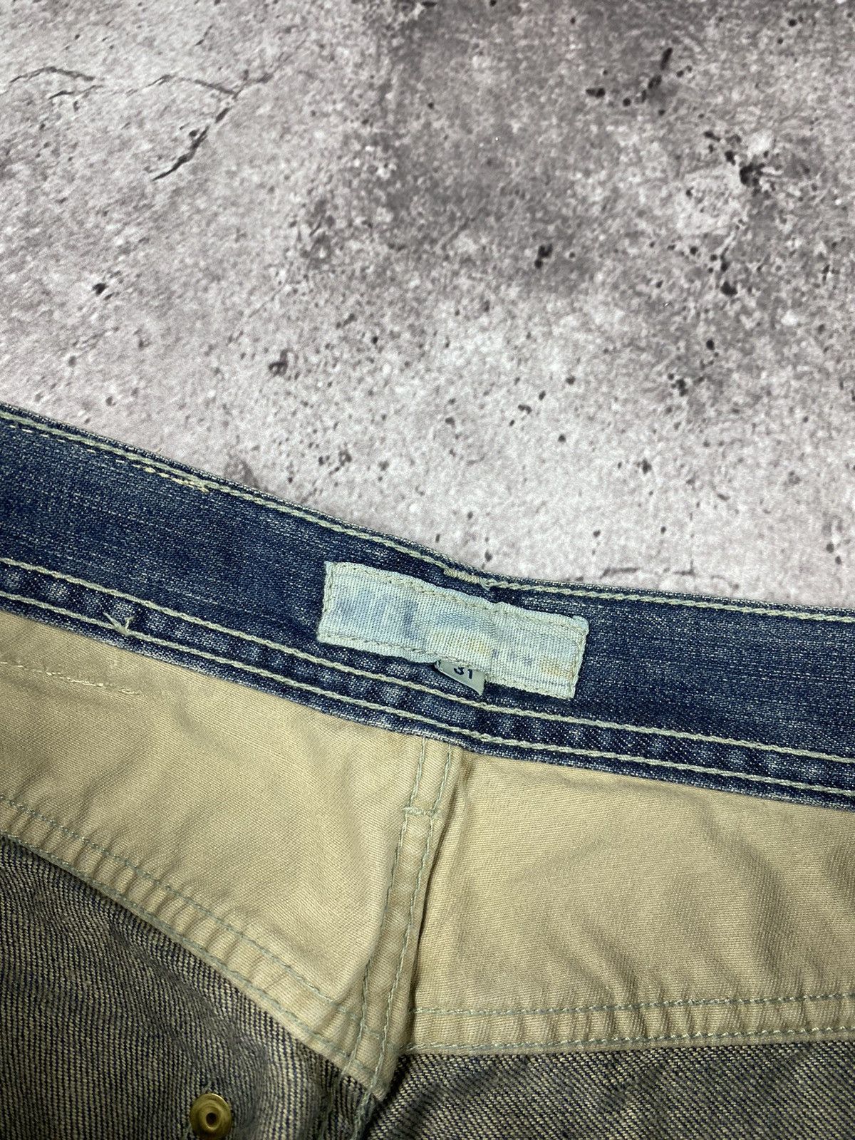 Designer × Japanese Brand Mongul “Two Face” Denim Corduroy Kapital Style Flare Jeans Size US 31 - 9 Thumbnail