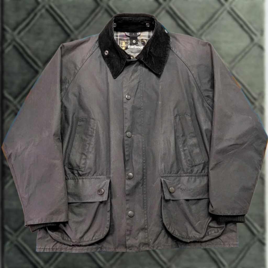 Barbour VINTAGE Barbour Jacket Coat Bedale Waxed Tin Cloth Original Large Lined Hunting Mens Size US L / EU 52-54 / 3 - 1 Thumbnail