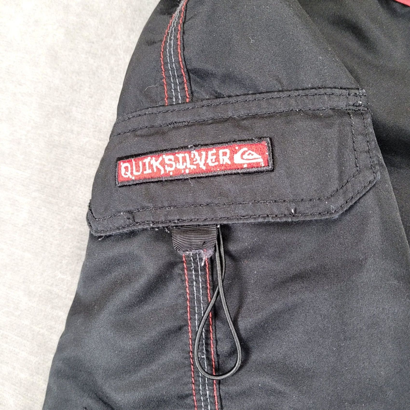 Quiksilver Quiksilver Board Shorts Mens Black Cargo Swim Trunks 38 Aloha Logo Shorts Mens Black Cargo Boardshorts Size US 38 / EU 54 - 2 Thumbnail