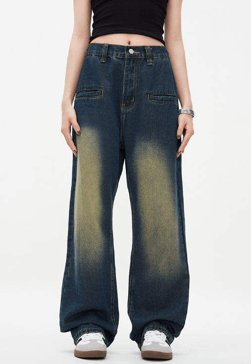 Japanese Brand Vintage washed straight loose casual jeans y2k Size US 32 / EU 48 - 1 Thumbnail