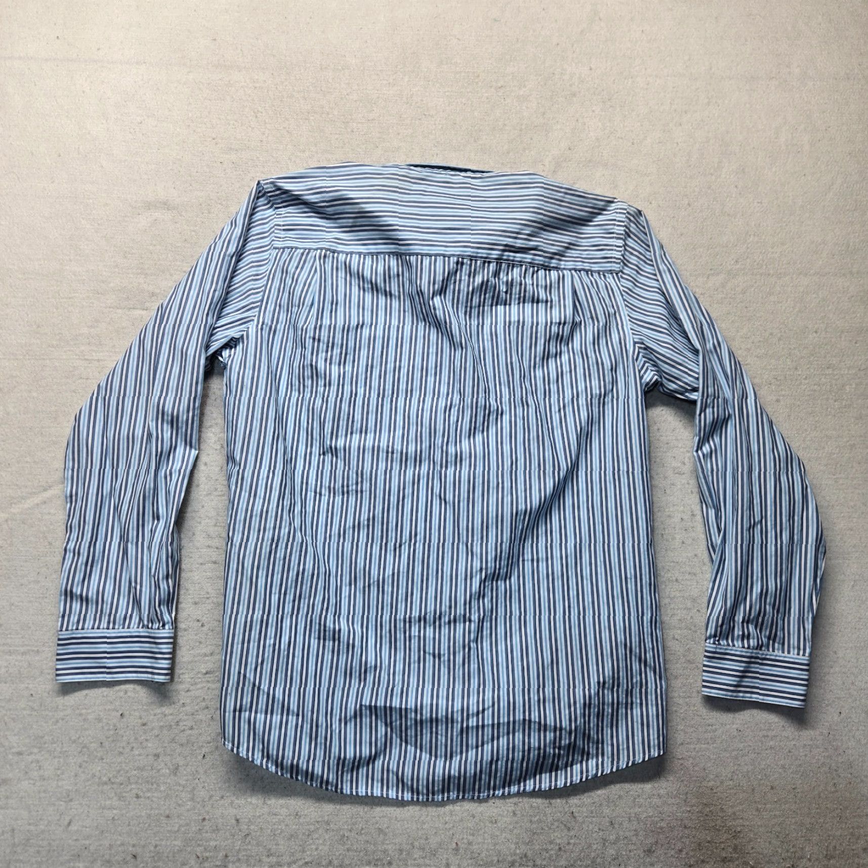 Van Heusen Van Heusen Shirt Blue Striped Slim Fit Long Sleeve Button Up Adult Men L Size US L / EU 52-54 / 3 - 7 Thumbnail