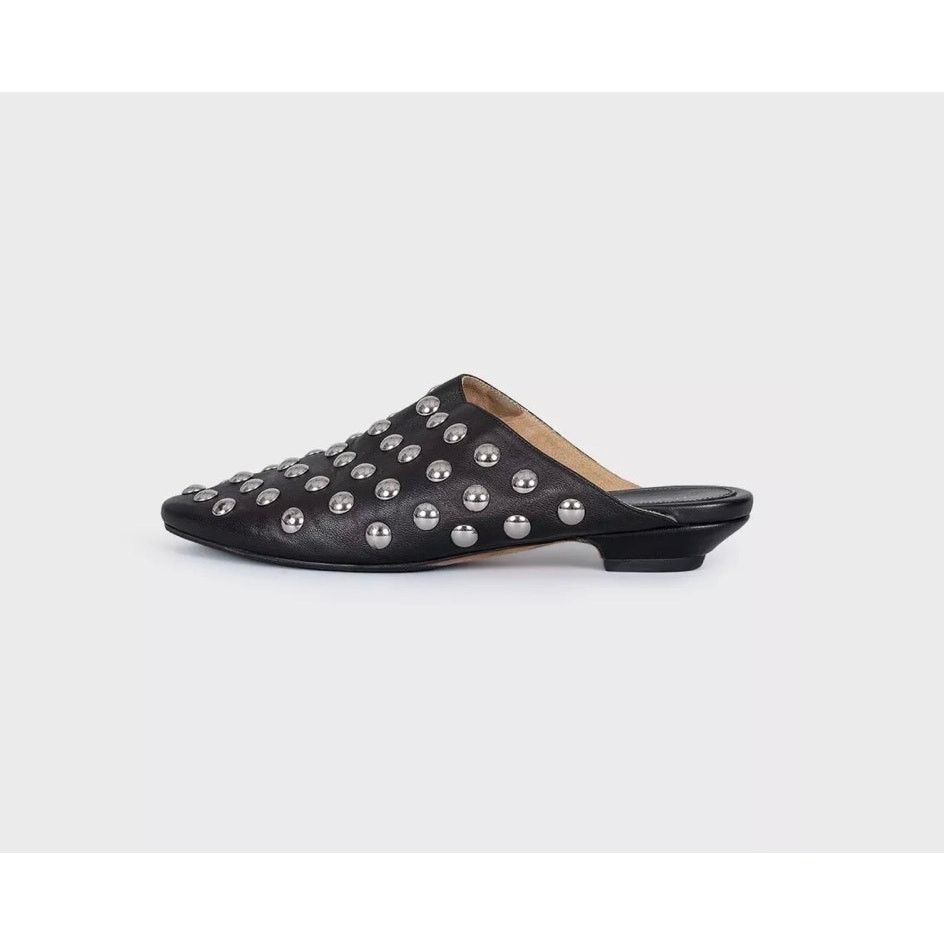 KHAITE Khaite The Otto Black Leather Clogs - Size 38.5 Size US 8.5 / IT 38.5 - 1 Thumbnail