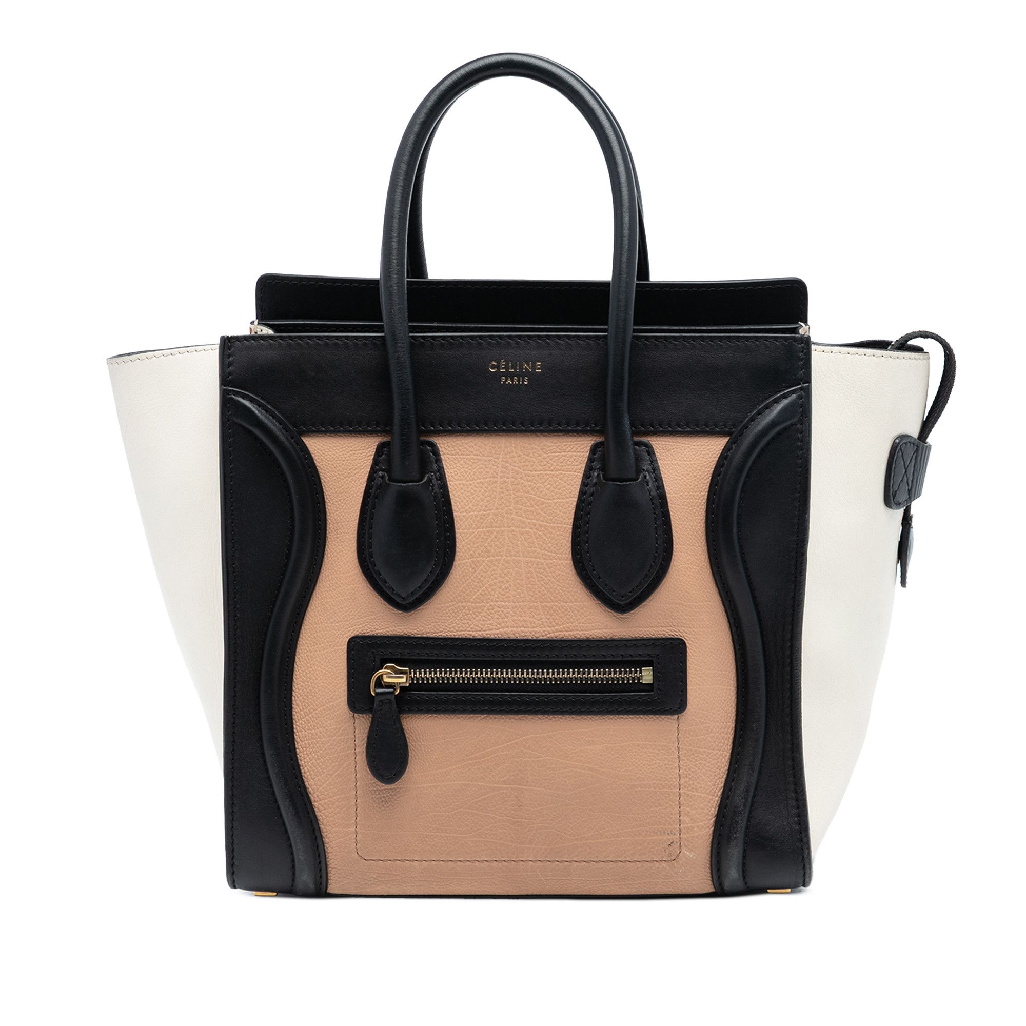 Celine Celine Micro Tricolor Leather Luggage Tote Size ONE SIZE - 1 Thumbnail