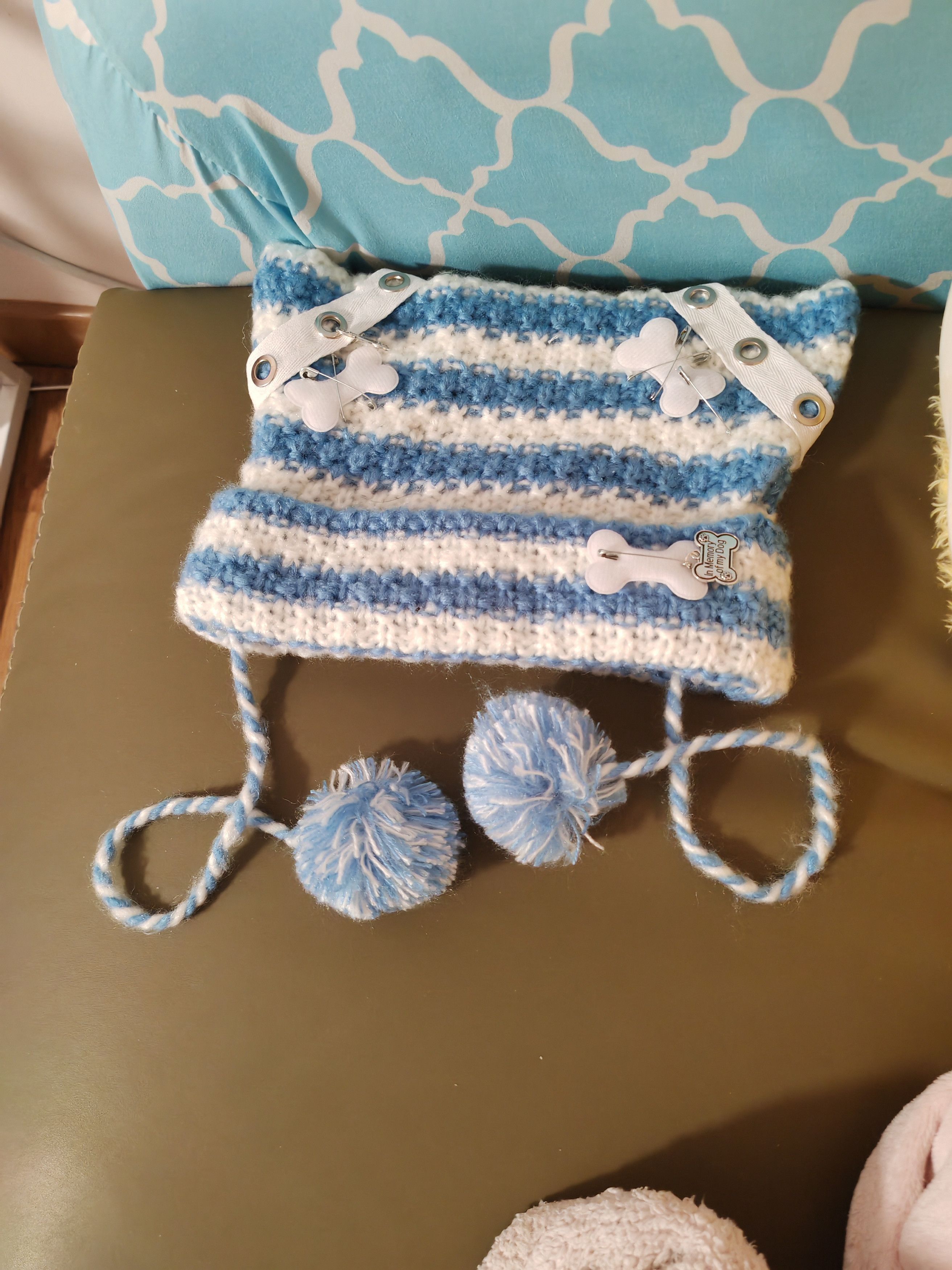Japanese Brand blue stripe beanie Size ONE SIZE - 6 Thumbnail
