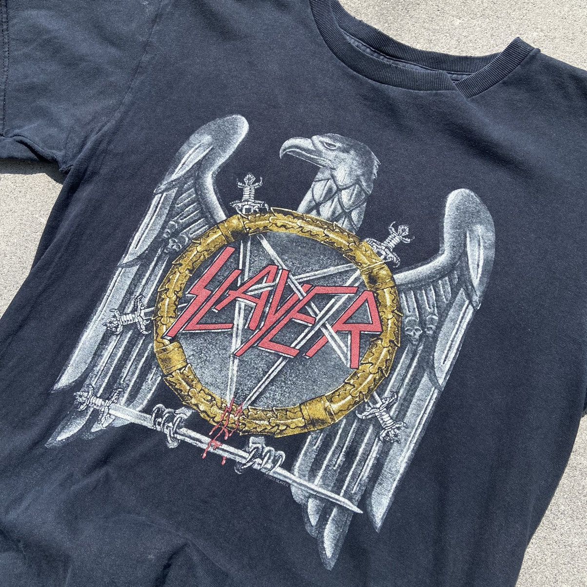 Slayer × Vintage 📌 Vintage Distressed Slayer 2003 Rock Tee Size US M / EU 48-50 / 2 - 3 Thumbnail