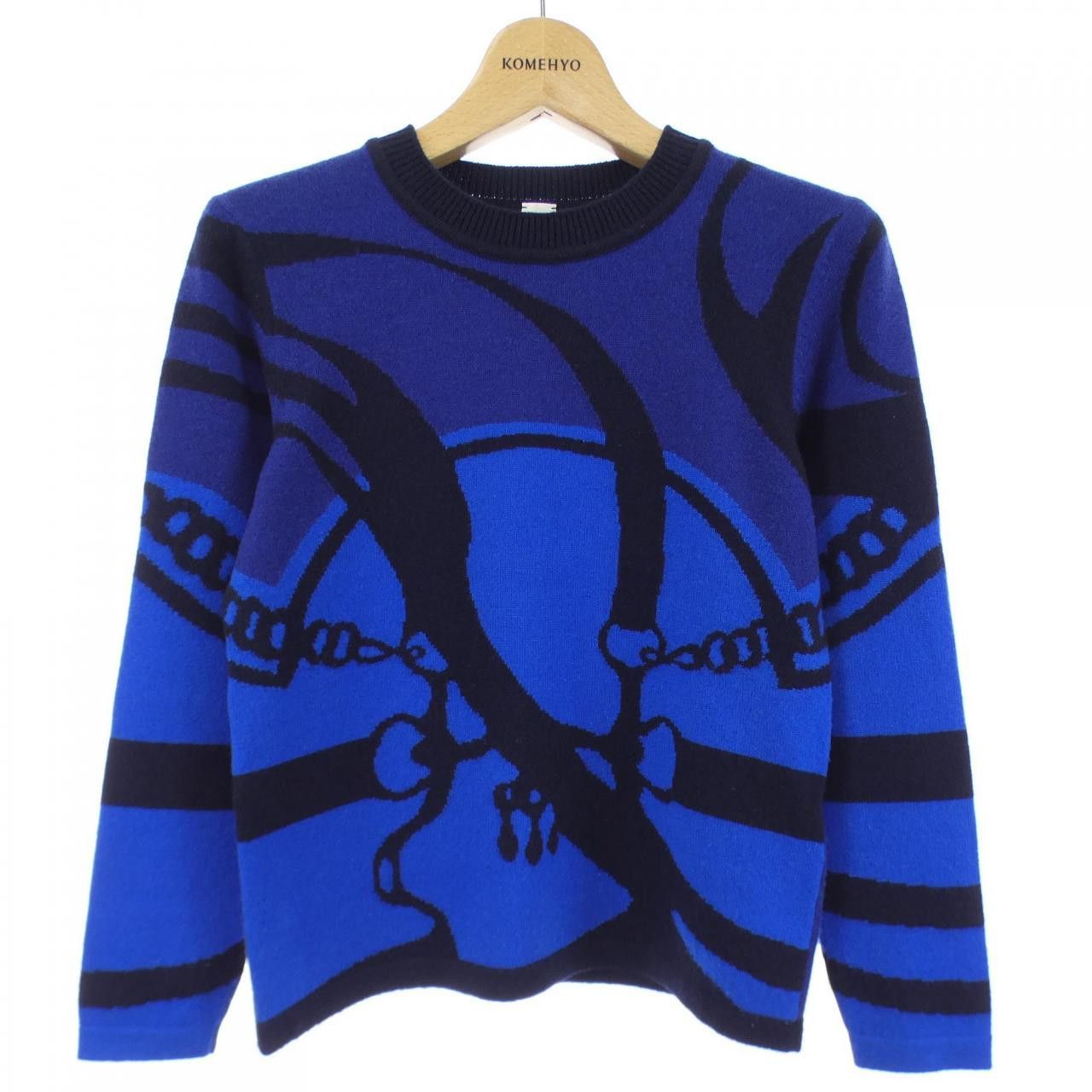 Hermes Hermes Hermes LA PROMENADE DU MATIN Cashmere Knit Textile Tops DUTY FREE for USA Size ONE SIZE - 1 Thumbnail