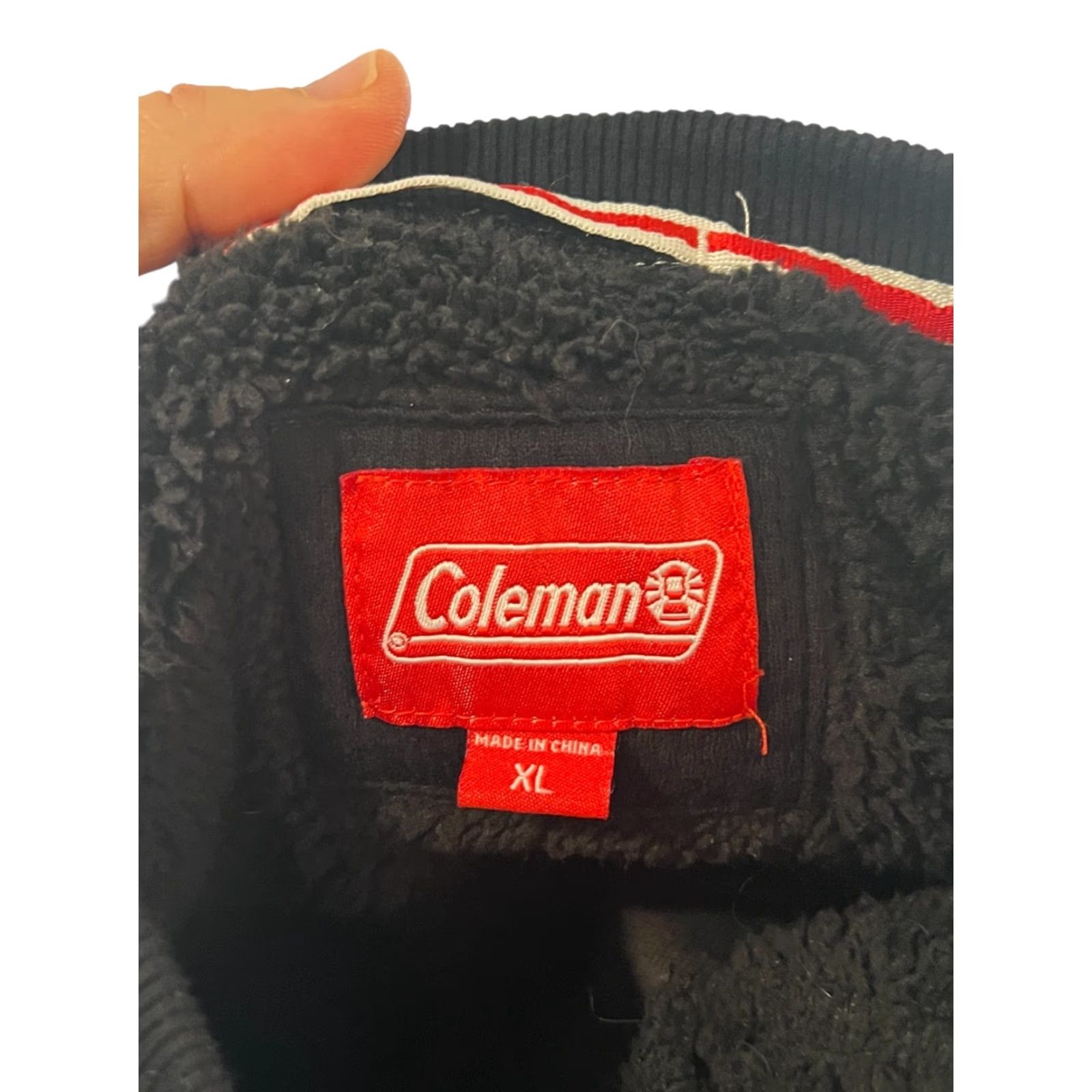 Vintage Coleman Sweatshirt Shirt Pullover Mens XL Black Sherpa Lined Thermal Long Sleeve Size US XL / EU 56 / 4 - 7 Thumbnail