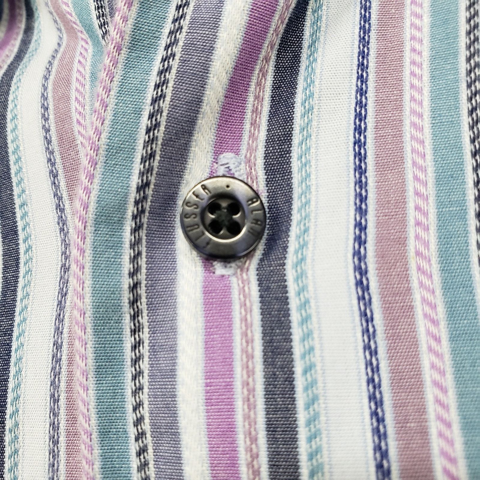 Alan Flusser Alan Flusser Shirt Hidden Button Down Collar Striped L/S M Size US M / EU 48-50 / 2 - 8 Thumbnail