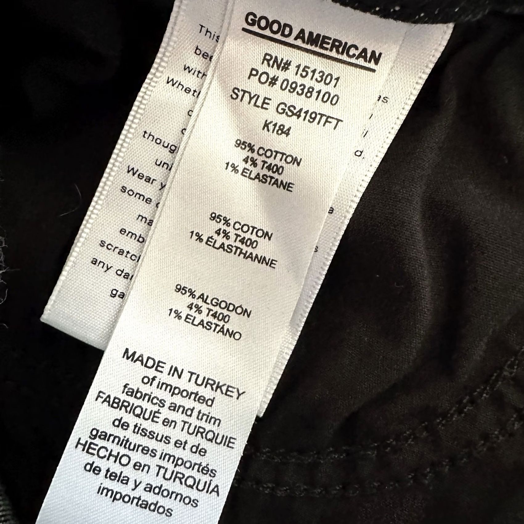 Good American Good American Jeans Womens 4 27x25 Mid Rise Straight Black Jeans Size 27" / US 4 / IT 40 - 5 Thumbnail