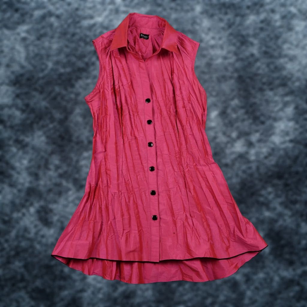 Pinko VINTAGE Beluva Top Womens S Pink Sleeveless Collared Button-Front Blouse Shirt Casual Workwear Size S / US 4 / IT 40 - 1 Thumbnail
