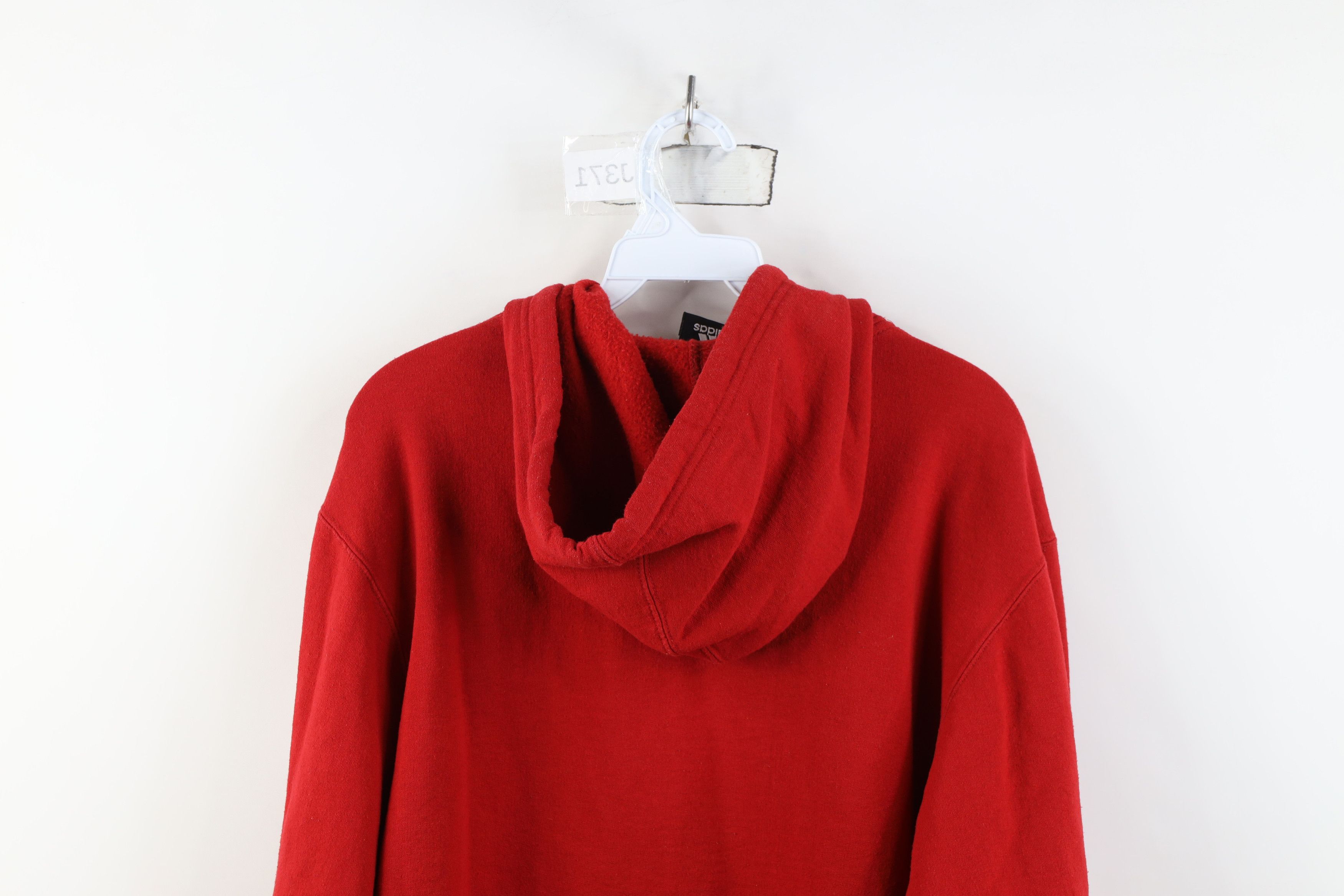 Adidas Vintage Y2K Adidas Blank Heavyweight Hoodie Sweatshirt Red Size US L / EU 52-54 / 3 - 12 Thumbnail
