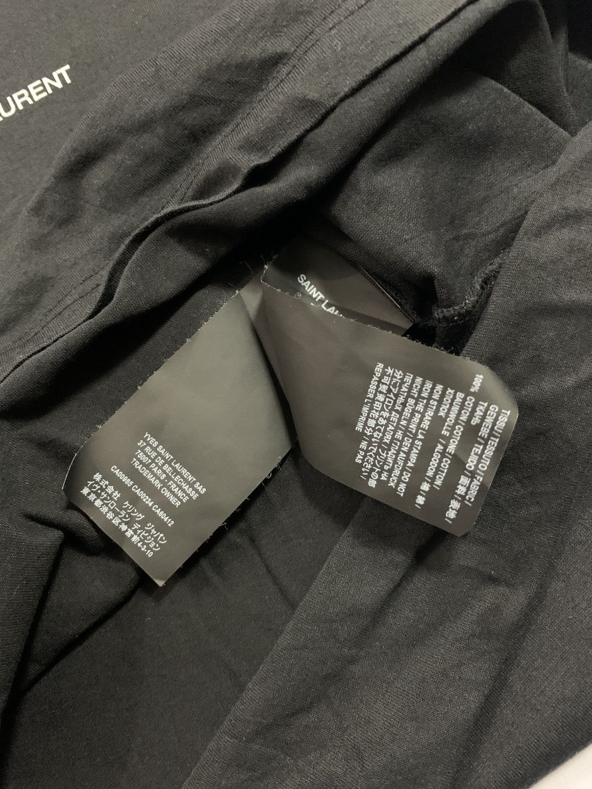 Saint Laurent Paris Saint Laurent Rive Gauche Logo Tshirt Size US M / EU 48-50 / 2 - 5 Thumbnail
