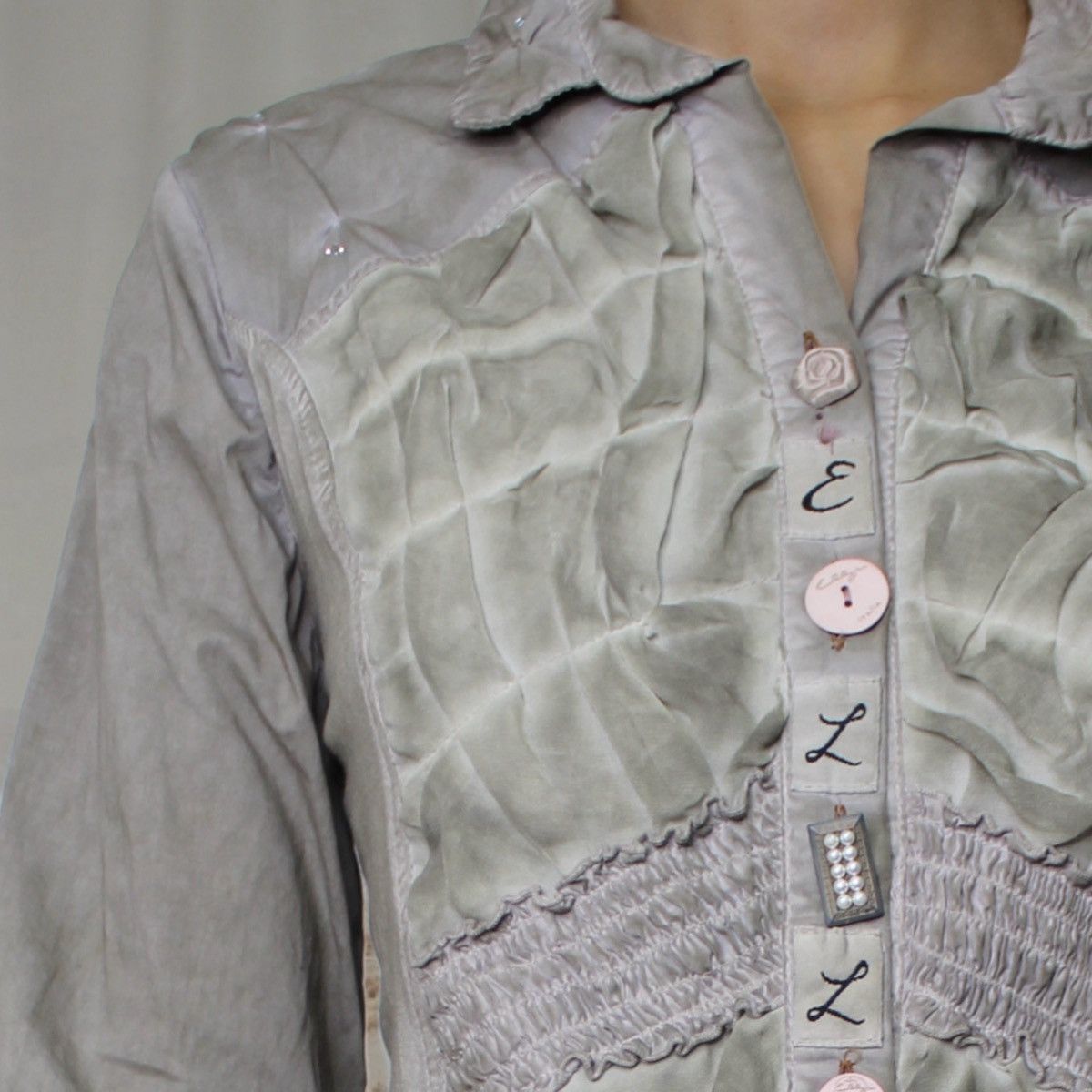 Other 🪽GRAY DISTRESSED BLOUSE🪽 Size L / US 10 / IT 46 - 4 Thumbnail