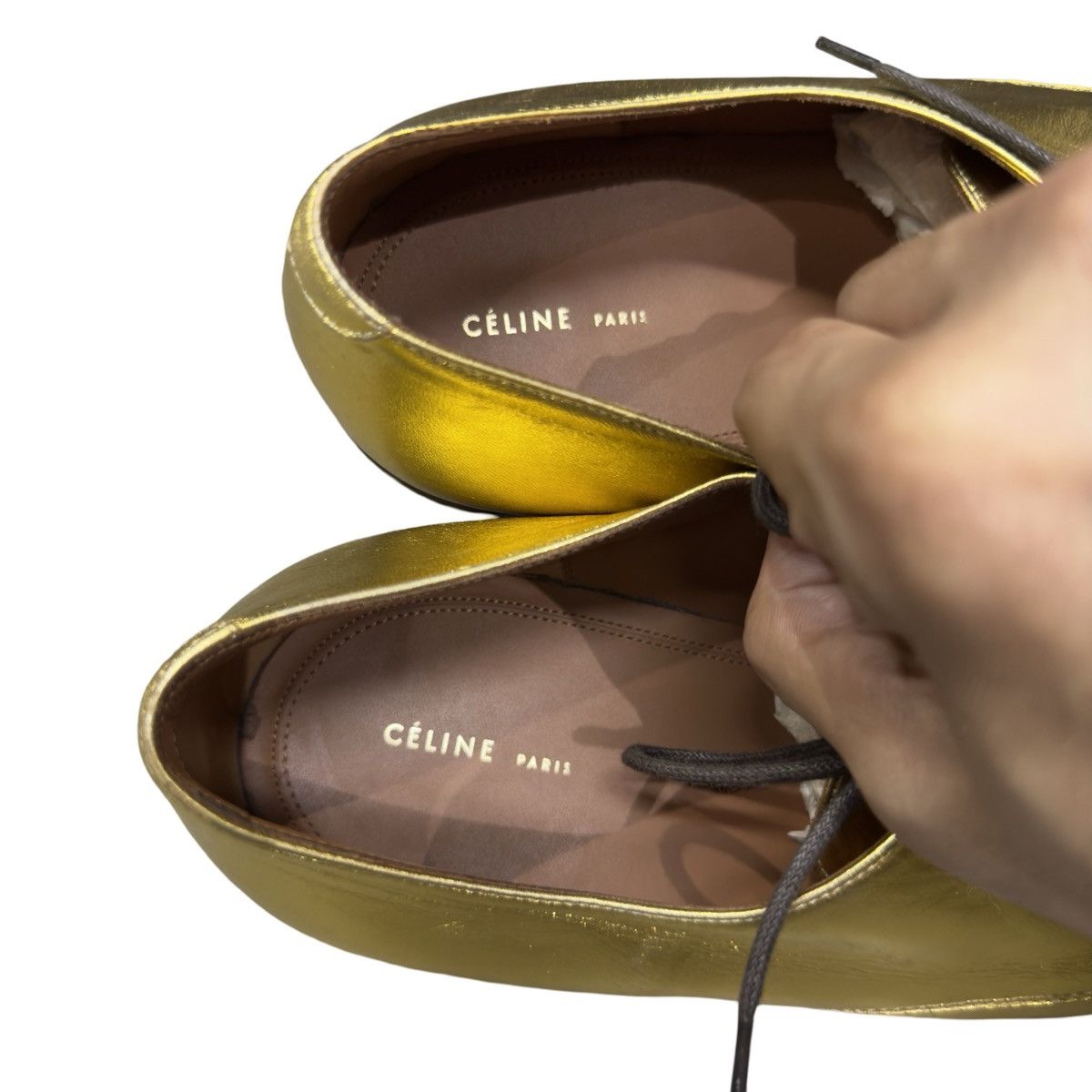 Celine Phoebe Philo Celine Paris Calf Skin Leather Lace Up Derby Size US 8 / EU 41 - 9 Thumbnail