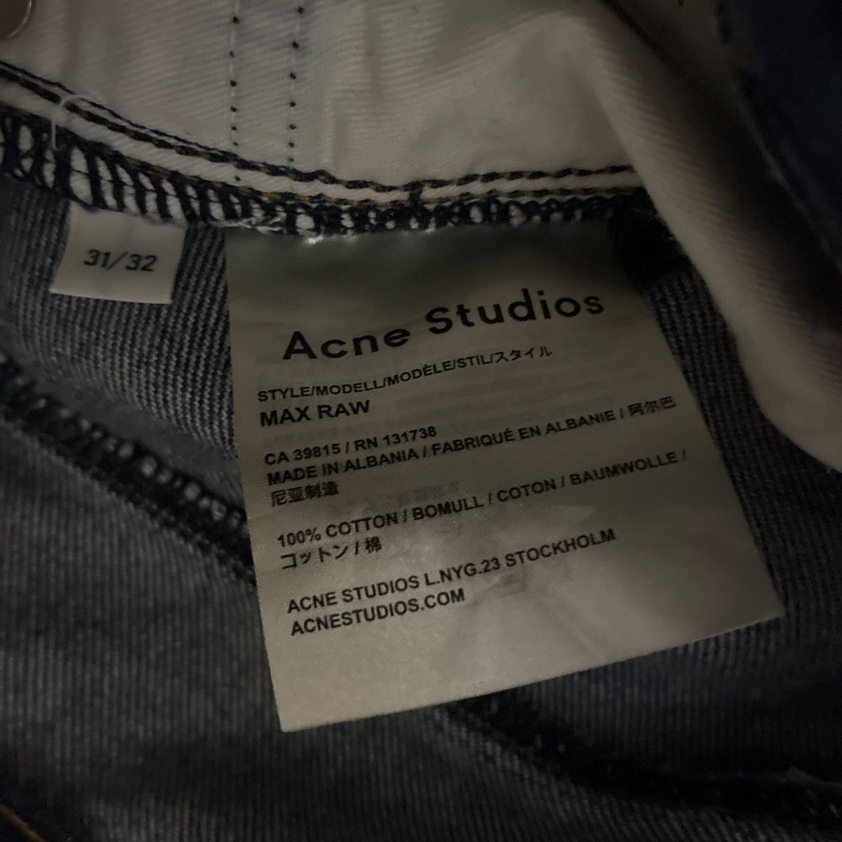 Acne Studios Acne Studios “Max Raw” Denim Size US 31 - 4 Thumbnail
