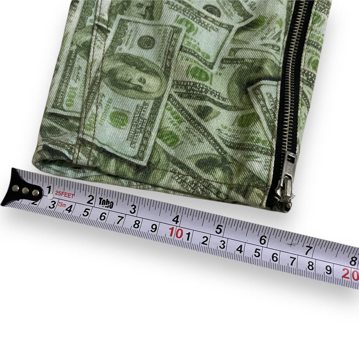 Hysteric Glamour X-girl × YURINO Side FULL ZIP PANTS in green with a money Size US 30 / EU 46 - 9 Thumbnail
