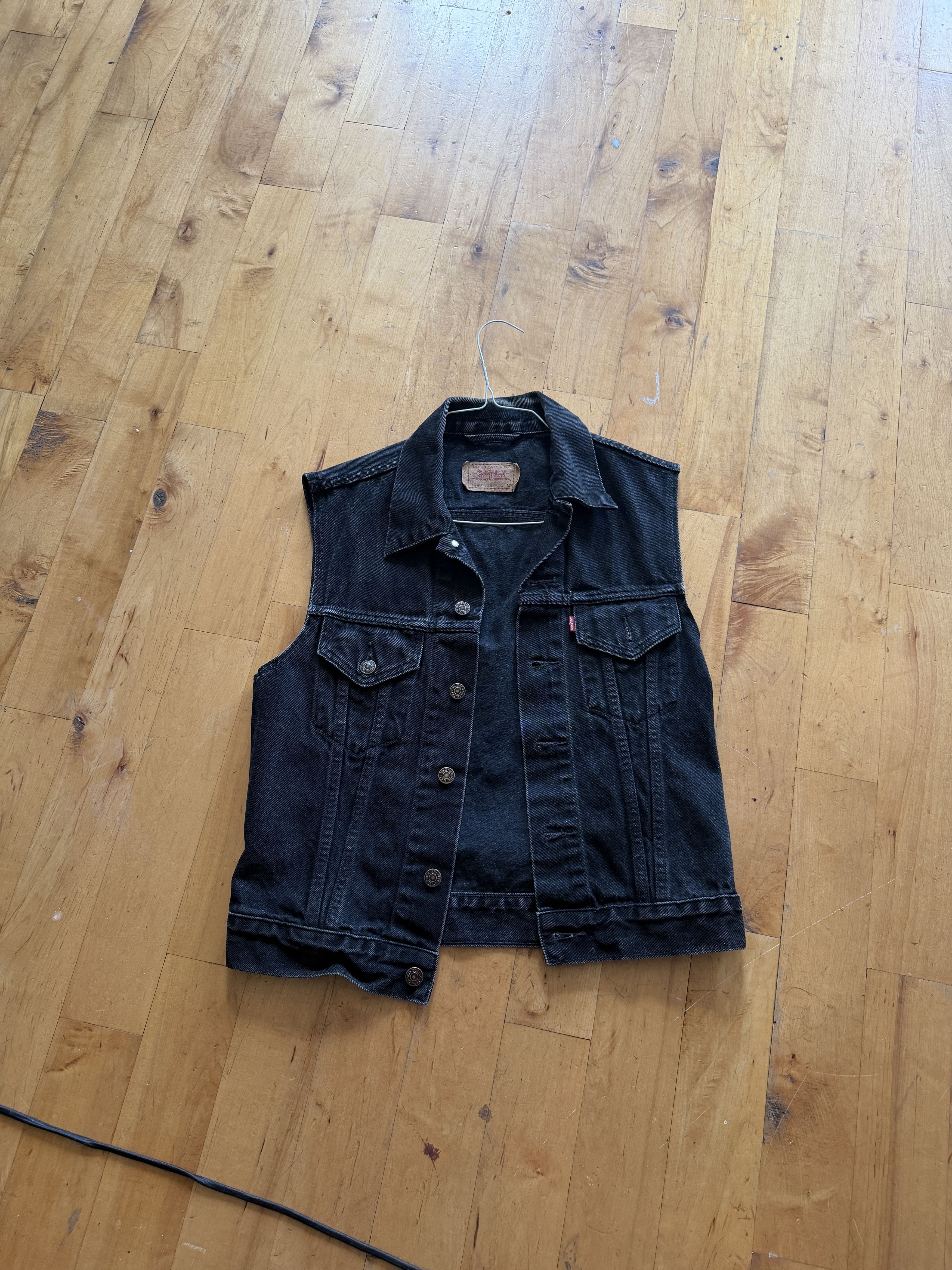 Levi's Vintage 90s Levis Denim Vest 70595-4159 Sz M Made In USA Size M / US 6-8 / IT 42-44 - 1 Thumbnail