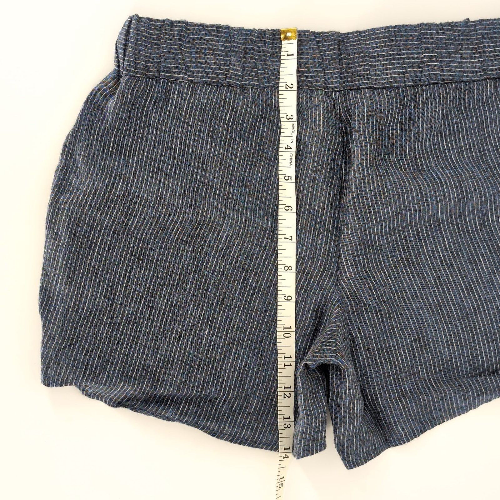 Krisa NWT Revolve Krisa Blue Chambray Crewcut Linen Shorts -Size S Size 28" / US 6 / IT 42 - 10 Thumbnail