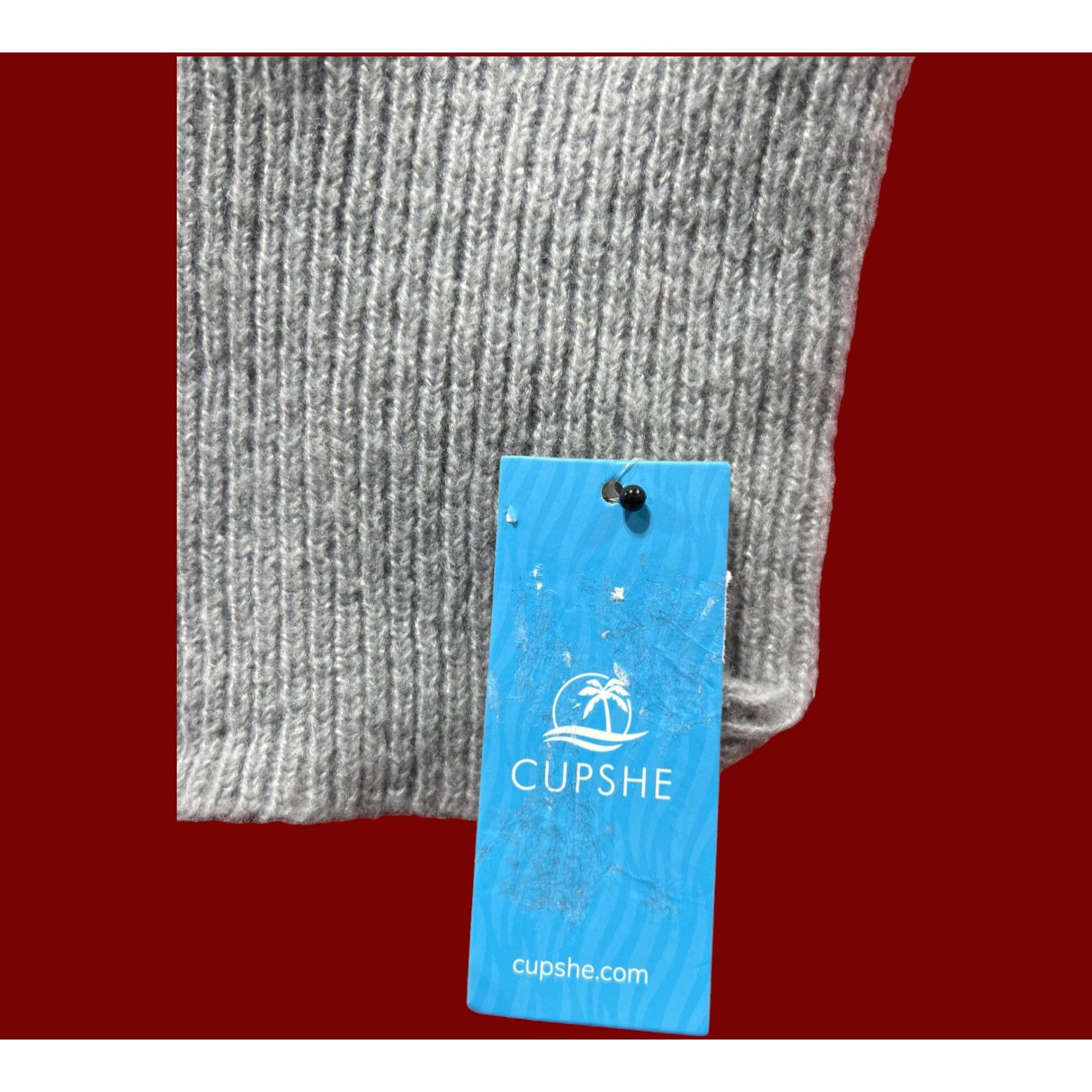 Other Cupshe - Women's Sweater Surplice Neck Rib Tops Long Sleeve Size L / US 10 / IT 46 - 14 Thumbnail