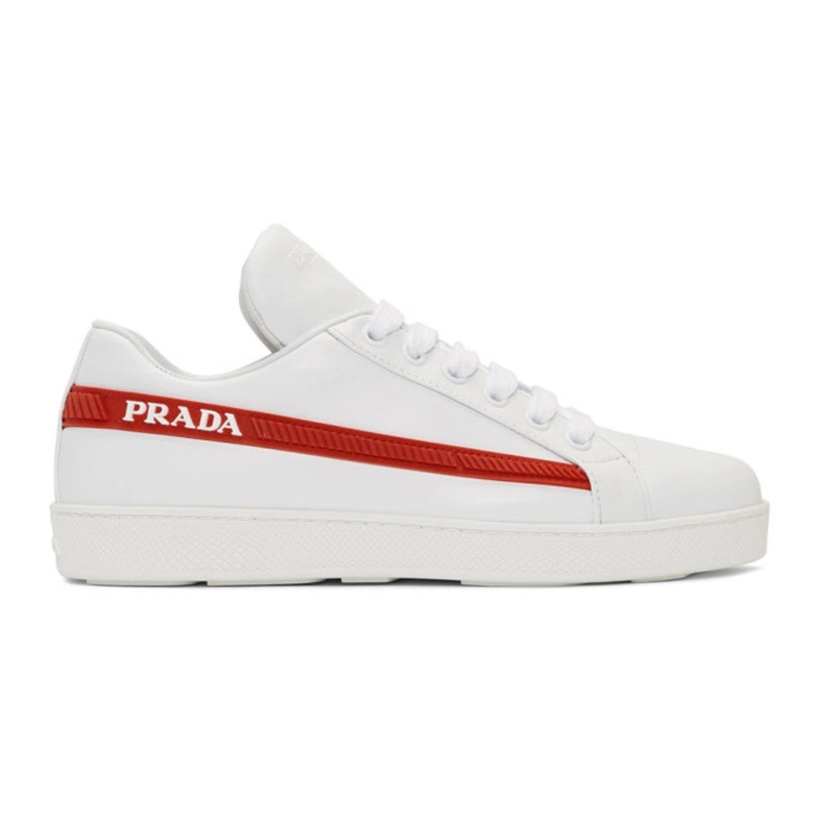 Prada Prada Band Logo Lace Up Tie Flat Low Top Sneaker 36.5 Size US 6.5 / IT 36.5 - 1 Thumbnail