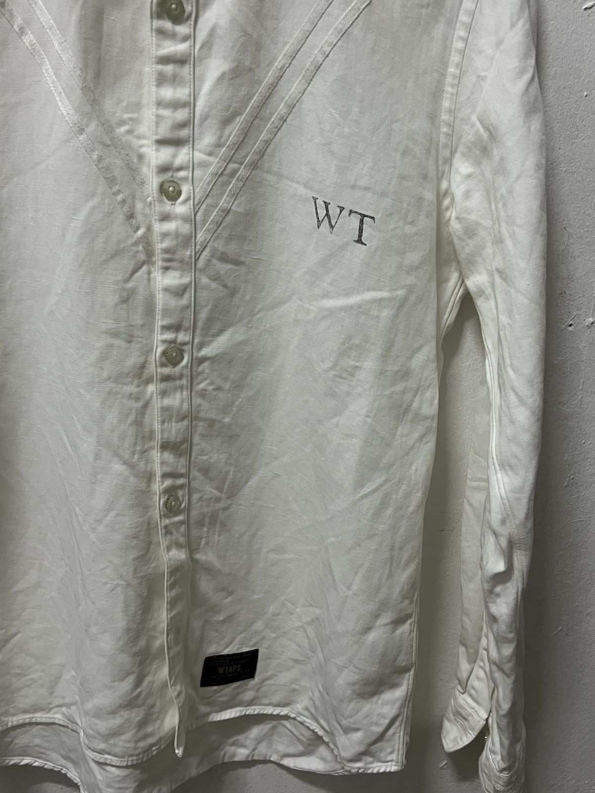 Wtaps WTAPS White Long Sleeve Button Up Shirt Size US M / EU 48-50 / 2 - 13 Thumbnail