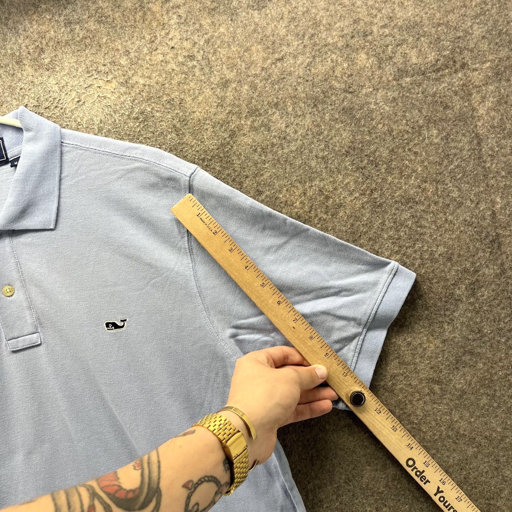 Vineyard Vines Vineyard Vines Polo Shirt Mens Medium Blue Cotton Pique Whale Logo Casual Golf Shirt Size US M / EU 48-50 / 2 - 5 Thumbnail