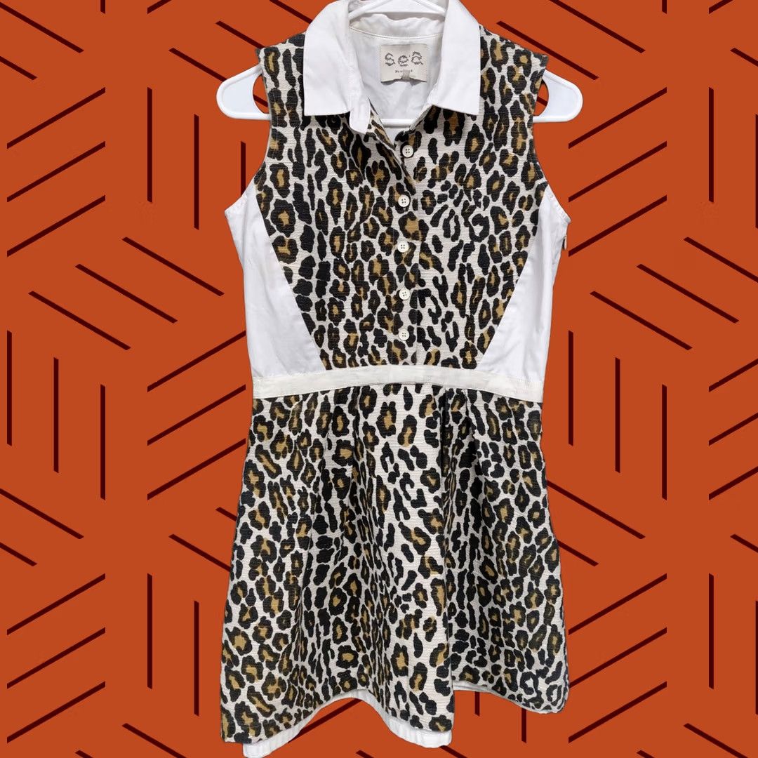 Sea New York Sea New York Leopard Print Short Dress - Womens Casual Size 26" / US 2 / IT 38 - 1 Thumbnail