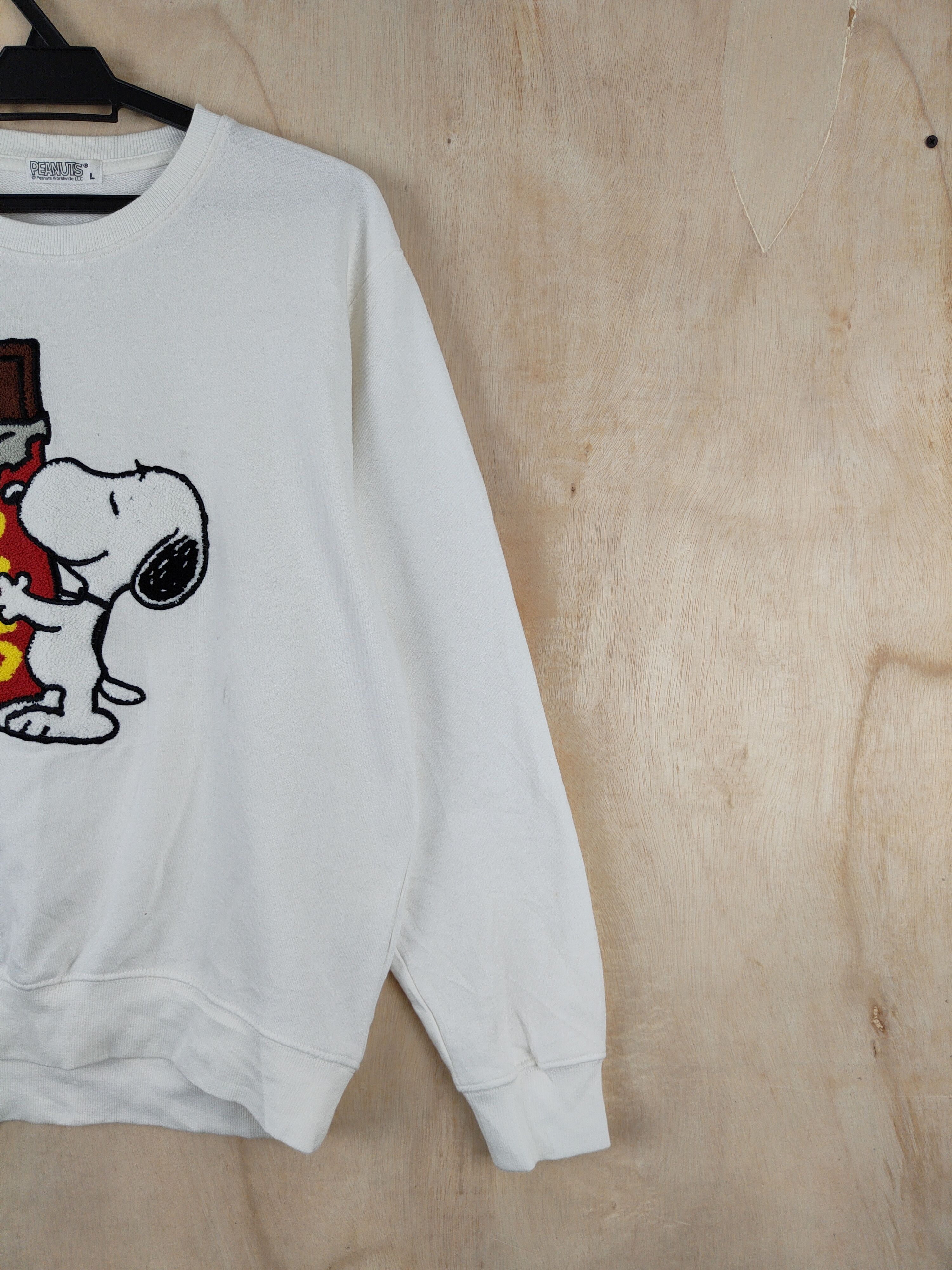 Vintage Peanuts Cream vintage Sweatshirts #S2473 Size US L / EU 52-54 / 3 - 6 Thumbnail