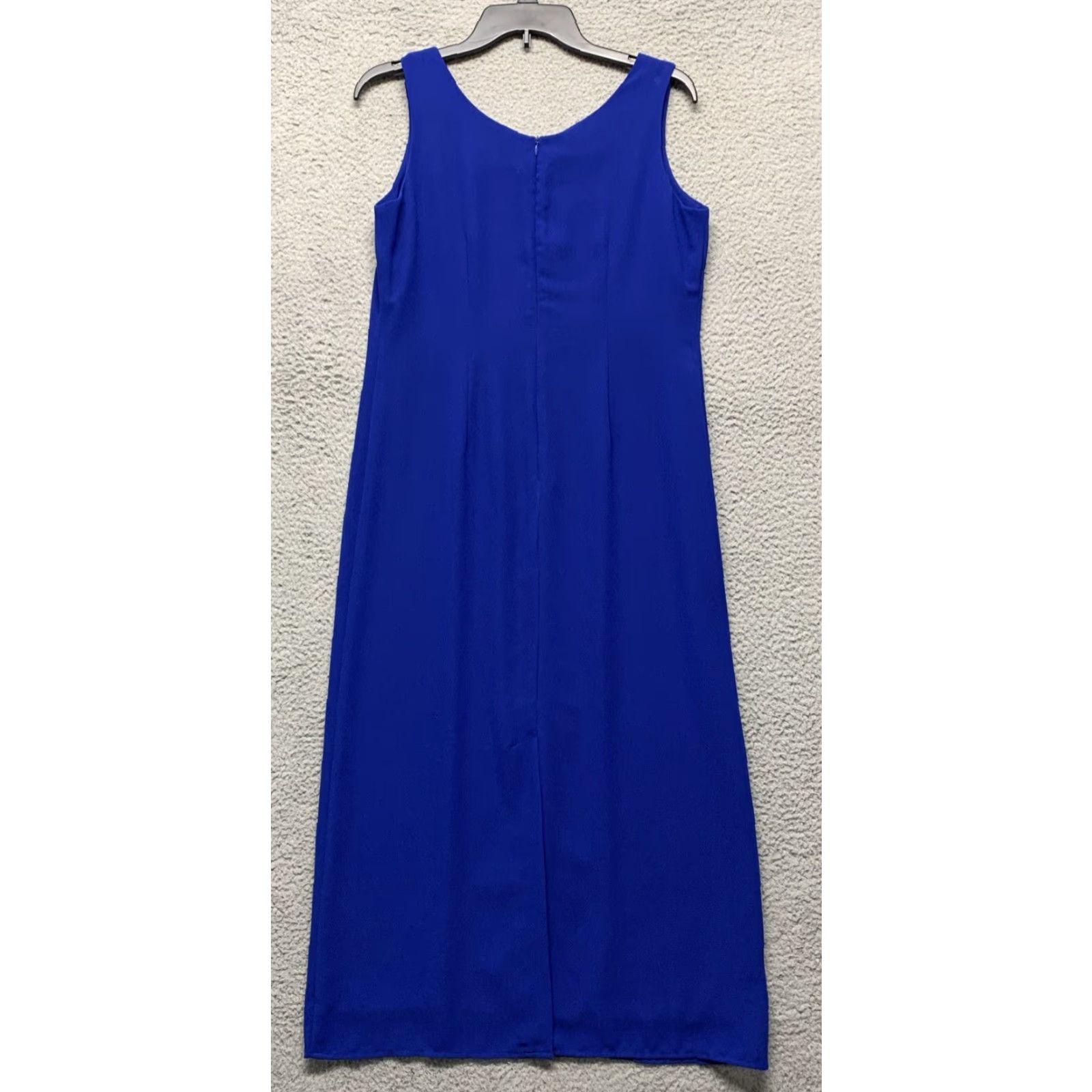 Vintage VINTAGE Studio 1 2-pc Dress Set Women's Sz 8 Royal Blue Button Zip Closure Shoulder Pads Midi Dress Shirt Dress Size M / US 6-8 / IT 42-44 - 7 Thumbnail